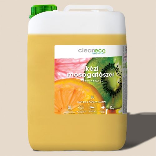 Cleaneco kézi mosogatószer koncentrátum - mangó & papaya illattal 5l - újrahasznosítható csomagolásban