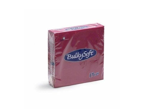 BulkySoft PLUS szalv. 38cm, 2r. bordó, 1/4 hajt., 40szál/cs