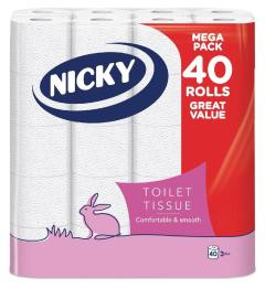 Nicky Toalettp.Bigpack Kamilla 3 rétegű 40 tekercses